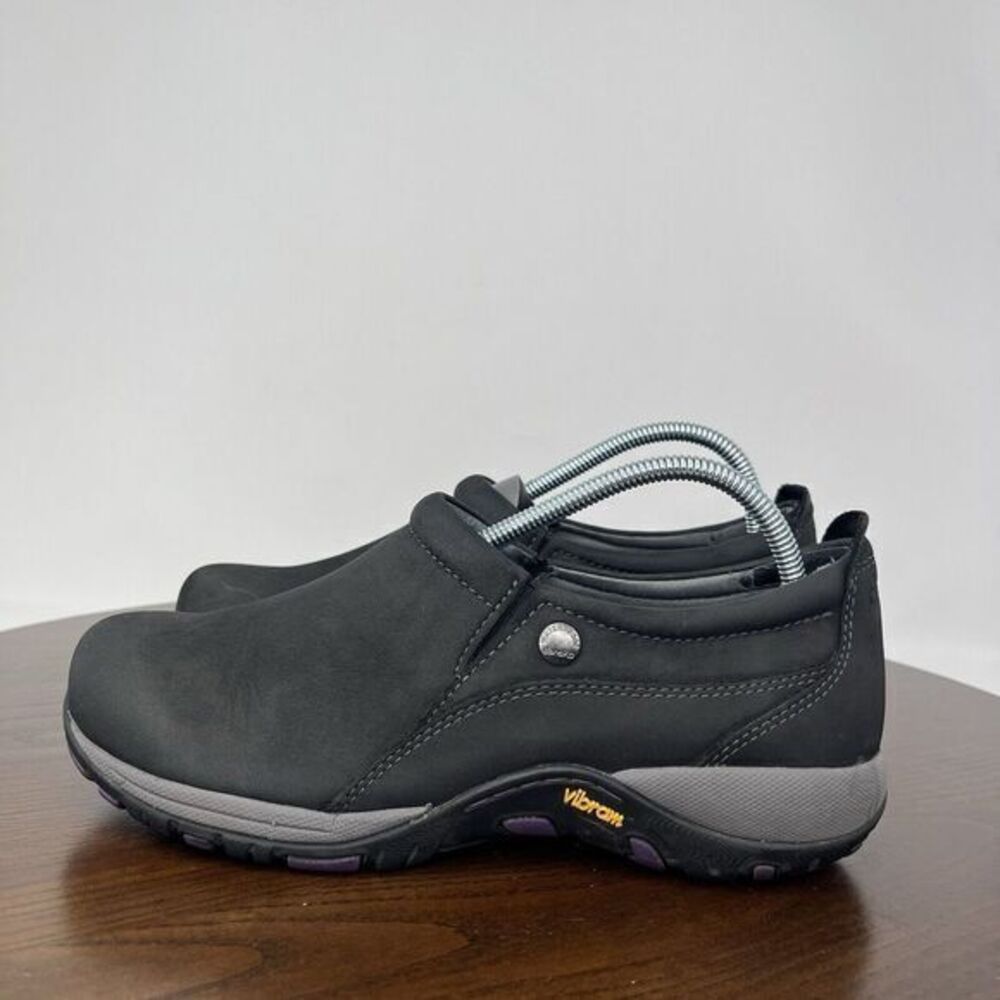 Dansko Patti Loafer Shoes Women 37 / 6.5 Black Nubuck Leather Waterproof Comfort
